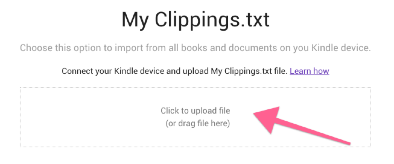 Import Kindle My Clippings.txt Snippet